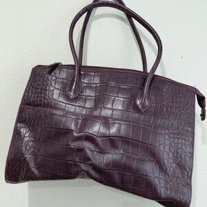 Michael Rome Designs Purple Genuine Leather Shoulder Bag Purse